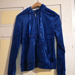 Navy Blue MessBebe Womans Zip Up Hoodie